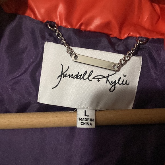 NWT Kendall & Kylie Two Tone Puffer Jacket women’s Large - Picture 9 of 13